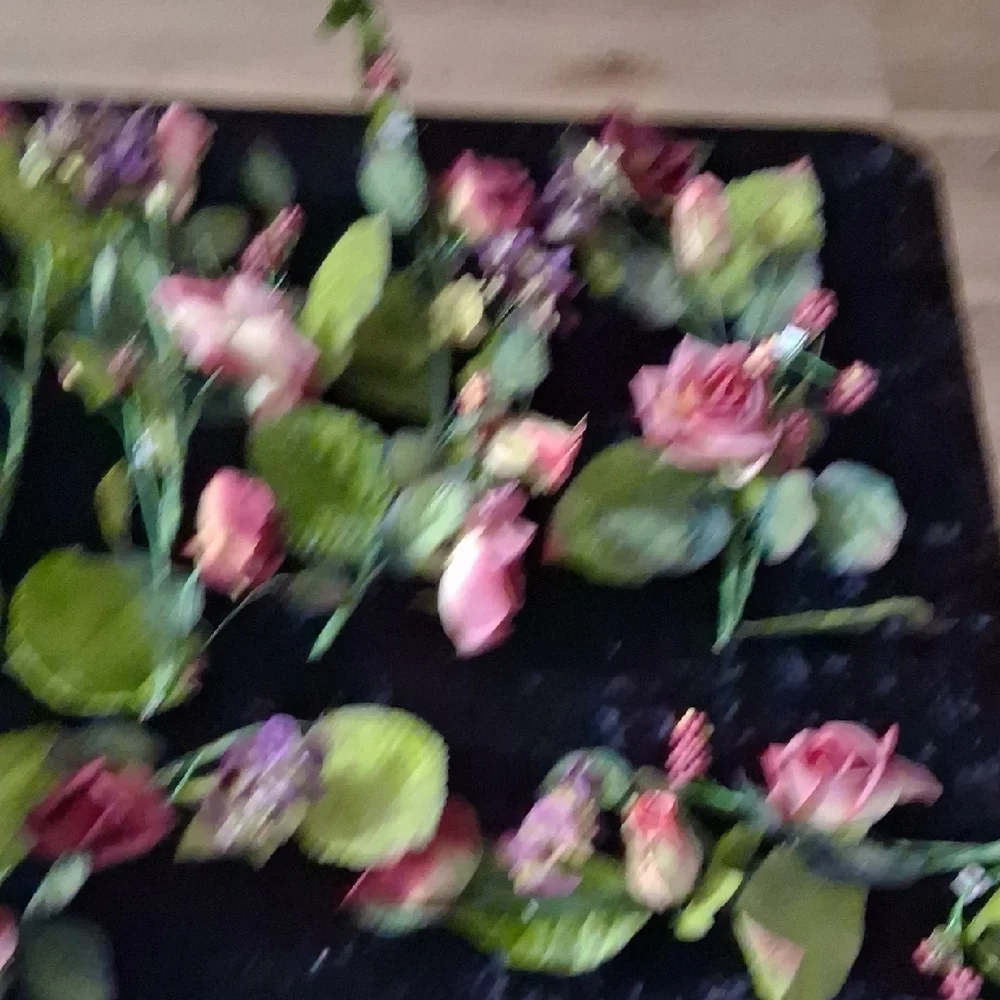 Lot of 12 Pink Rose Floral Garland Strands Faux Flower Wedding Decor 13.5